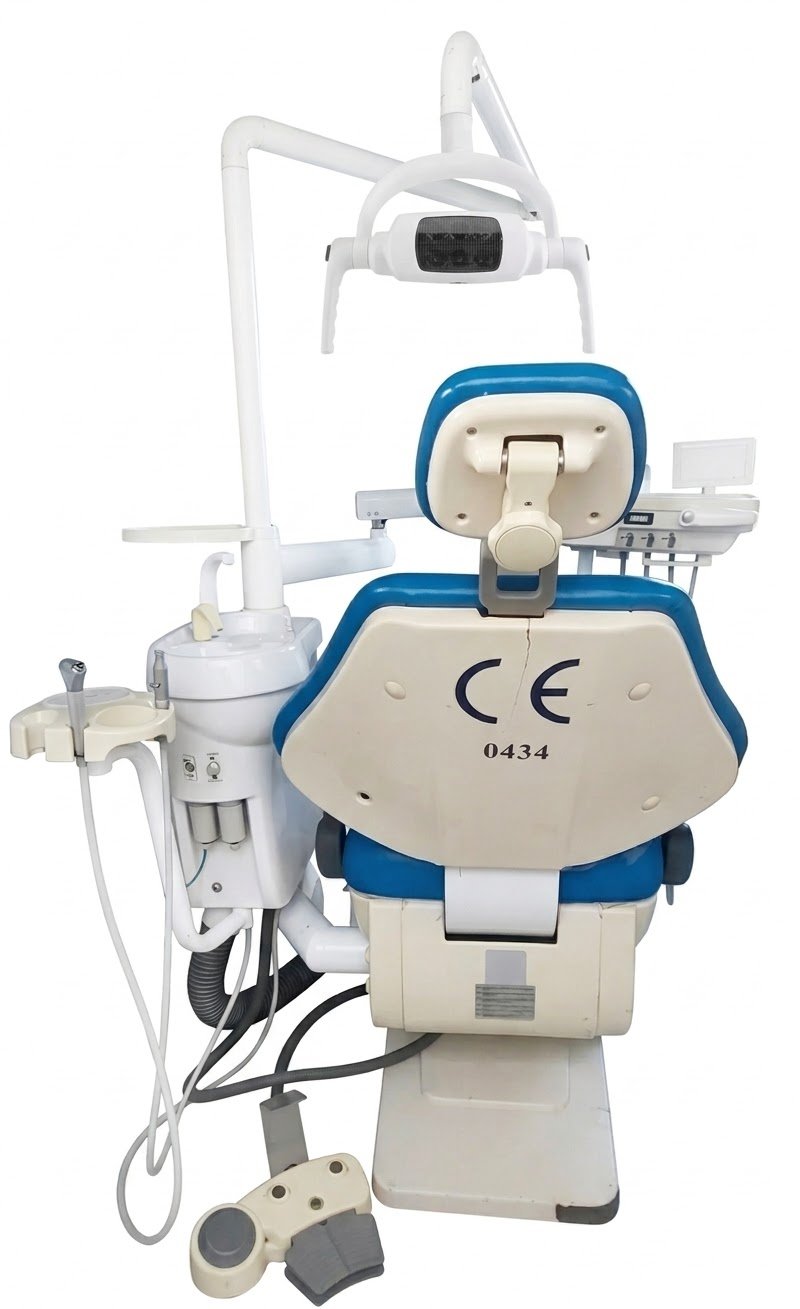 Sillón Dental Detes y Compresor Machtig 1 Hp, 40 L, con ventilador. (usados)